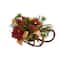 18" Christmas Sleigh with Poinsettia, Berries & Pinecone Artificial Arrangement with Ornaments